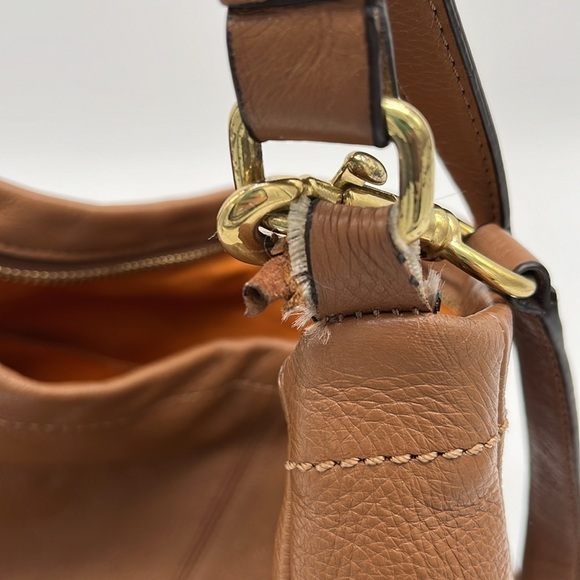 Coach Tan Park Leather Hobo Satchel Crossbody Large Bag BLEMISH - Picture 7 of 8